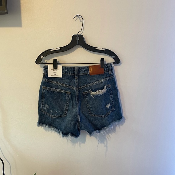ZARA high waisted jean shorts. - Picture 2 of 2